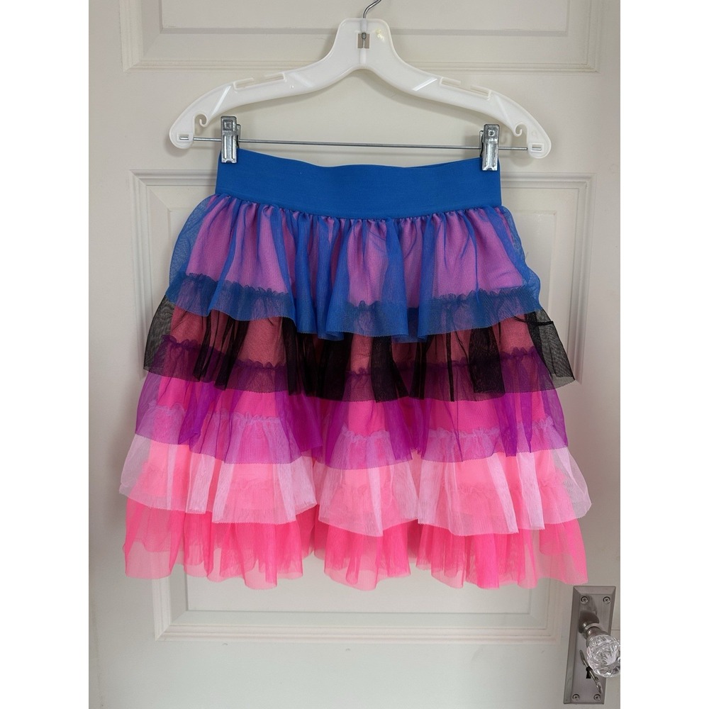 Target‎ Take Pride Womens SZ XS Tiered Tulle Multicolor Tutu Skirt Elastic Waist
